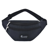 Pink Waist Bag Three Zipper Pocket Unisex Fanny Pack