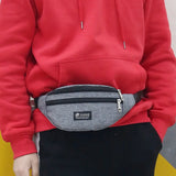 Waist Bag Three Zipper Pocket Fanny Pack Pink Waist Pack