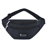 Waist Bag Three Zipper Pocket Men Chest Handbag Fanny Pack Unisex