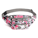 Floral Waist Bag Women Three Zipper Pocket Women Chest Handbag