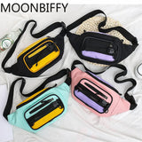 Canvas Waist Bag Women's Fanny Pack Bum Package Hip Hop Bag