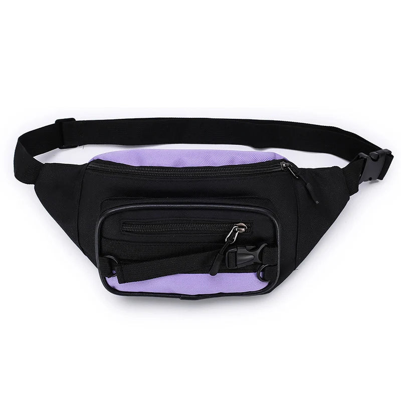 Canvas Fanny Pack Women's Waist Bag Zipper Hip Hop Shoulder Pack