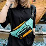 Women's Canvas Fanny Pack Zipper Hip Hop Bag