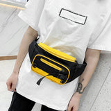 Canvas Waist Bag Women's Fanny Pack Zipper Hip Hop Shoulder Pack