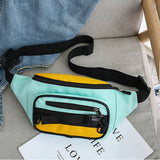 Canvas Waist Bag Women's Fanny Pack Zipper Hip Hop