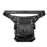 Men's PU Leather Gothic Waist Bag Steampunk Travel Bag