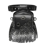 Men's PU Leather Gothic Waist Bag Steampunk Travel Bag