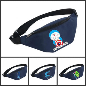 Waterproof Waist Bag Chest Handbag Unisex Fanny Pack For Doraemon