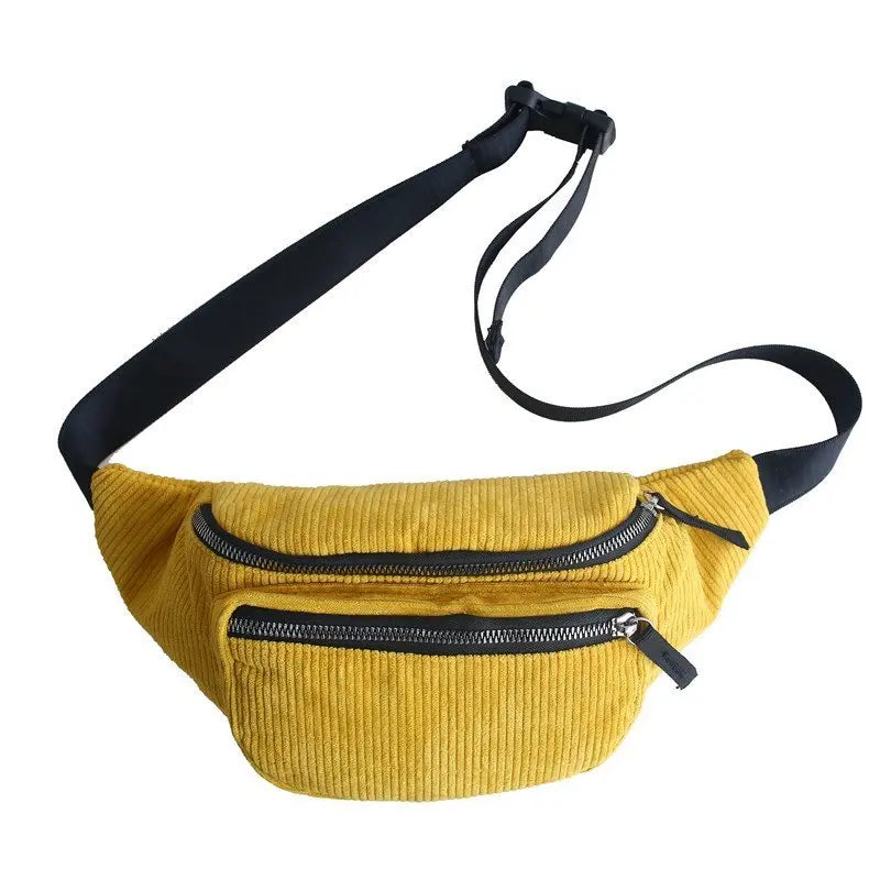 Canvas Waist Bag Women Fanny Pack Mini Satchel Chest Phone Pouch