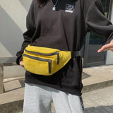 Canvas Waist Bag Women Fanny Pack Mini Satchel Chest Phone Pouch