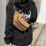 Canvas Waist Bag Women Fanny Pack Mini Satchel Chest Phone Pouch