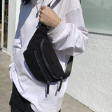 Canvas Waist Bag Women Fanny Pack Mini Satchel Chest Phone Pouch