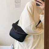 Canvas Waist Bag Women Fanny Pack Small Crossbody Chest Bag