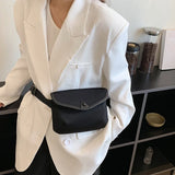 Canvas Waist Bag Women Fanny Pack Small Crossbody Chest Bag