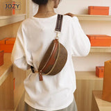 Women's Leather Chest Bag Fanny Pack Phone Purse