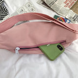 Canvas Waist Bag for Women Crossbody Chest Pack Belt Bag