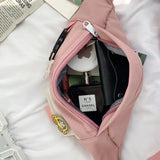 Canvas Waist Bag for Women Crossbody Chest Pack Belt Bag