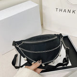 Women's Solid Fanny Pack Crossbody Chest Bag