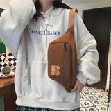 Women's Canvas Waist Bag Casual Fanny Pack Sport Chest Bag