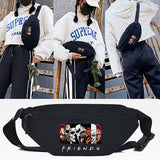 Horror Mask Print Chest Bag Travel Fanny Pack Unisex Crossbody Purse