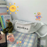 Waist Bags Letter-printed All-match Canvas Students Fanny Packs Casual