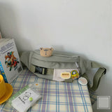 Canvas Waist Bag Cartoon Japanese-style Pack Womens