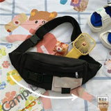 Canvas Waist Bag Cartoon Japanese-style Pack Womens