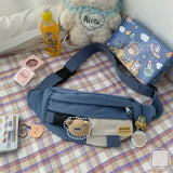 Canvas Waist Bag Cartoon Japanese-style Pack Womens