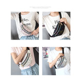 Geometric Waist Pack Laser Chest Phone Pouch Sport Purse Pocket