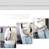 Geometric Waist Pack Laser Chest Phone Pouch Sport Purse Pocket