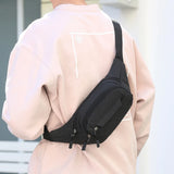 Women Oxford Fanny Pack Geometric Waist Packs Phone Pouch