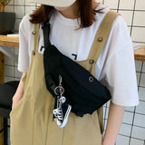Canvas Fanny Pack Women Harajuku All-match Handbags Daily Ulzzang