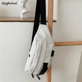 Canvas Fanny Pack Women Harajuku All-match Handbags Daily Ulzzang