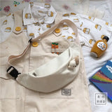 Waist Bags Women Harajuku All-match Canvas Students Fanny Pack