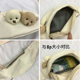 Waist Bags Women Harajuku All-match Canvas Students Fanny Pack
