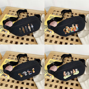 Men's Cartoon Print Crossbody Bag Gym Sports Organizer