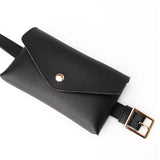 Women's Adjustable PU Leather Waist Bag Phone Key Storage Crossbody Bag