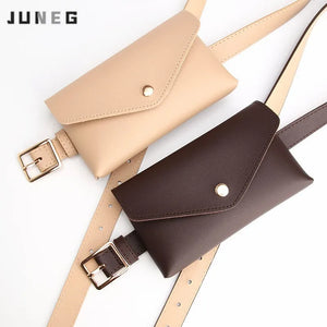 Women's Adjustable PU Leather Waist Bag Phone Key Storage Crossbody Bag