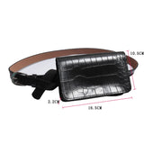 Animal Print Waist Pack Snake Skin Waist Belt High Female Purse T