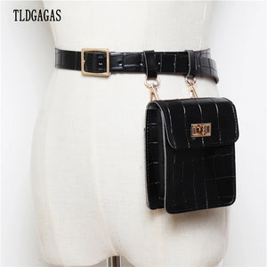 Animal Print Crocodile Pattern Waist Bag for Women