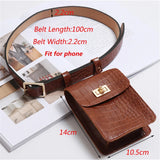 Animal Print Crocodile Pattern Waist Bag for Women