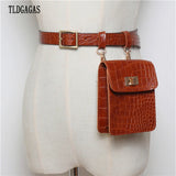 Animal Print Crocodile Pattern Waist Bag for Women