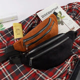 Corduroy Waist Belt Bag for Women Ladies Shoulder Bag Money Pack Bum Belt Bags