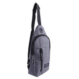 Canvas Chest Bag Small Crossbody Hip Hop Streetwear Fanny Pack Multi