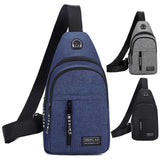 Canvas Chest Bag Small Crossbody Streetwear Fanny Pack Hip Hop Belt