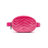 Women Leather Velvet Waist Fanny Pack Zipper Waist Bag Travel Wallet