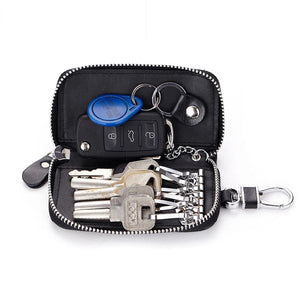 Men's Leather Key Bag Cowhide Wallet Key Pouch