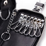 Men's Leather Key Bag Cowhide Wallet Key Pouch