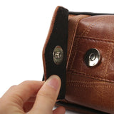 Men Classic Leather Waist Bag Small Capacity Zipper Phone Money Packs