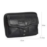 Men Classic Leather Waist Bag Small Capacity Zipper Phone Money Packs